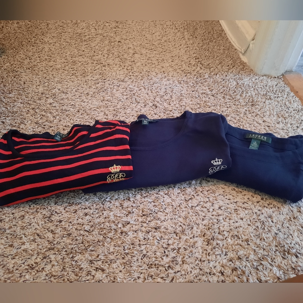 Ralph lauren shirts (3) women's size XXL and 1x